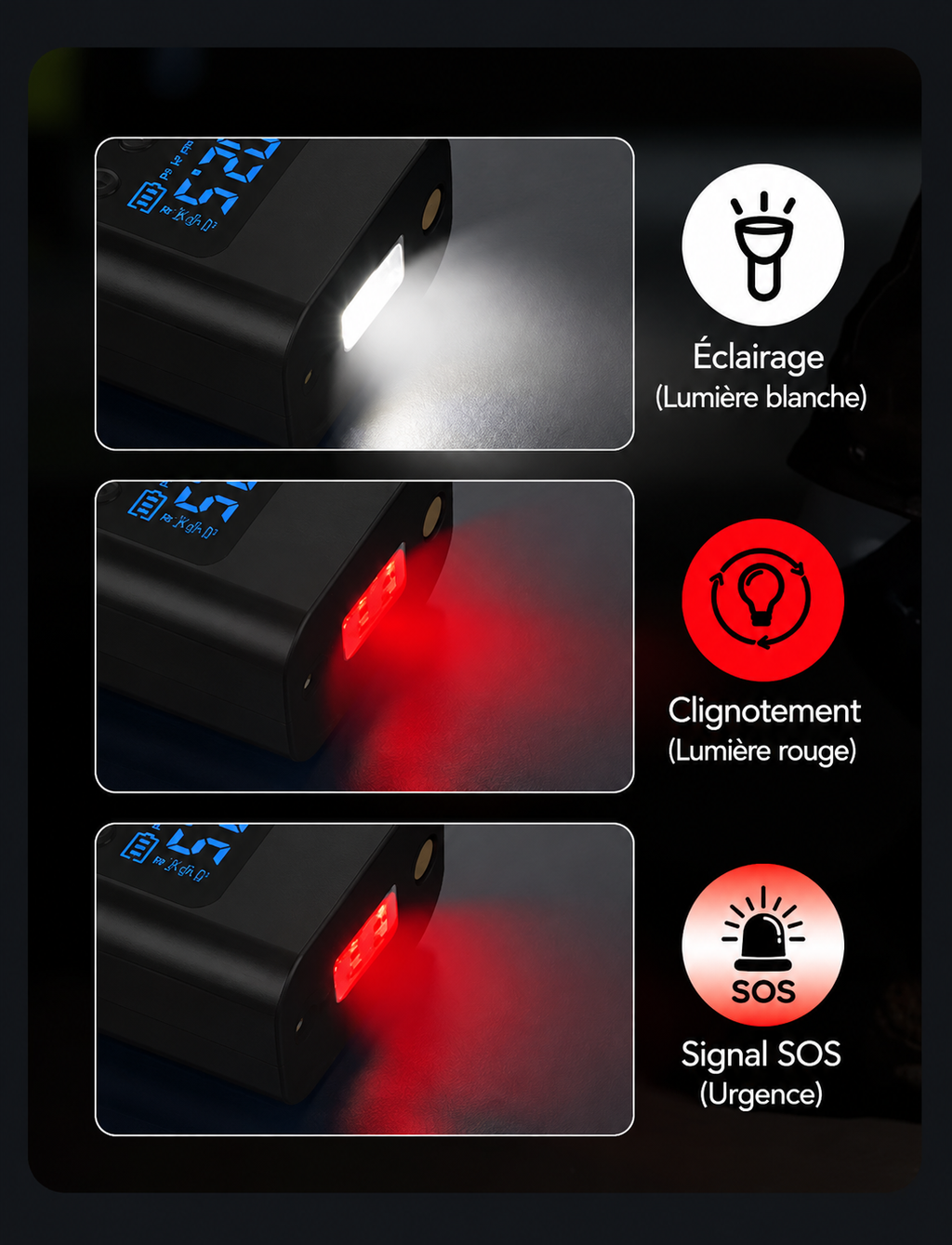 Gonfleur de Pneus Sans Fil 150 PSI – Compresseur d'Air Intelligent Rechargeable avec Écran LED