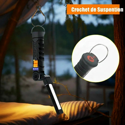 LAMPE LED COB Rechargeable 360° - Éclairage puissant pour voiture et atelier
